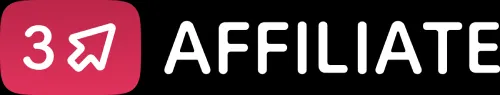 Logo des KI-Tools 3 Klick Affiliate mit roter 3 und Papierflieger-Symbol