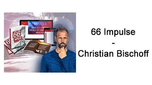 Kursmaterial von 66 Impulse mit Christian Bischoff neben dem Schriftzug 66 Impulse – Christian Bischoff