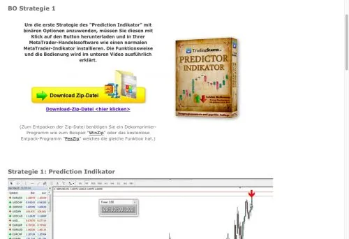 Screenshot aus Trading Geheimnisse für Einsteiger: Strategie 1 mit dem Predictor Indikator für binäre Optionen