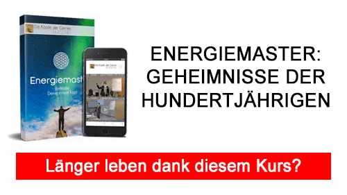 Kursbox und Smartphone des Online Seminars Energiemaster: Geheimnisse der Hundertjährigen von Maxim Mankevich