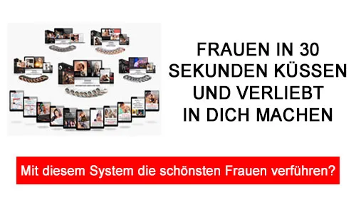 Produktpaket von Dating Psychologie mit dem Titel Frauen in 30 Sekunden küssen und verliebt in dich machen