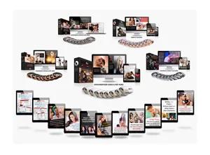 Produktbild mit allen E-Books, Audiokursen und Bonus Paketen des Dating Psychologie Kurses