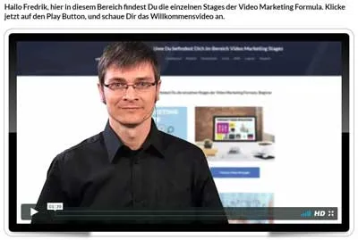Uwe Rögner im Willkommensvideo der Video Marketing Formula in der Life Changer World