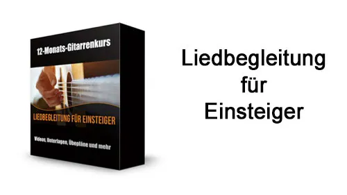 Kursbox des 12-Monats-Gitarrenkurses Liedbegleitung für Einsteiger von Christian Konrad