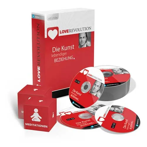 Kursbox von Love Revolution – Die Kunst lebendiger Beziehung von Veit Lindau mit DVDs