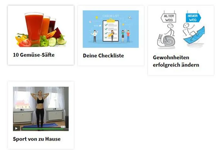 Boni von Gesund macht schlank: 10 Gemüse-Säfte, Checkliste, Gewohnheiten ändern und Sport von zu Hause