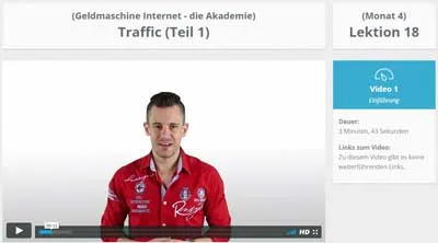 Oliver Pfeil im Video zur Lektion Traffic in der Akademie Geldmaschine Internet