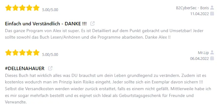 Fünf-Sterne-Bewertungen von B2CyberSec - Boris und Mr.Up zu Reicher als die Geissens