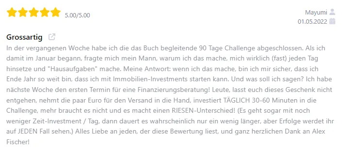 Fünf-Sterne-Bewertung von Mayumi zu Reicher als die Geissens und der 90 Tage Challenge