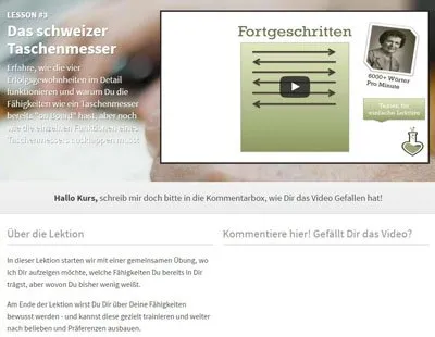 Lektion Das schweizer Taschenmesser beim Speed Reading lernen mit Mario Reinwarth