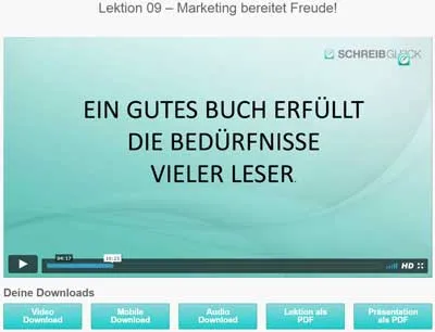 Lektion 09 Marketing bereitet Freude aus dem Schreibkurs von Veit Lindau