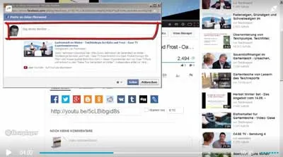 YouTube-Video mit geöffnetem Kommentarbereich und Teilen-Optionen als Beispiel aus dem Videomarketing Masterplan