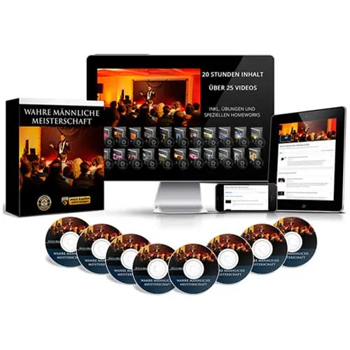 Kursbox Wahre Männliche Meisterschaft von Orlando Owen mit DVDs, Monitor und Tablet