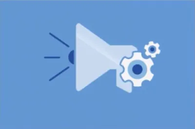 Symbolgrafik zum ClickCopy-Modul Ad-Copy mit Megafon und Zahnrad