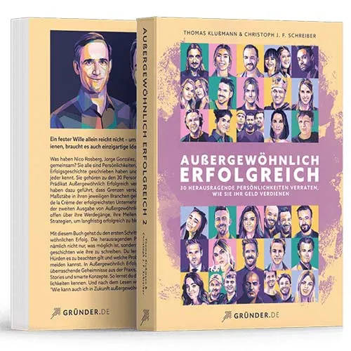 Vorder- und Rückseite des Buchs Außergewöhnlich Erfolgreich von Thomas Klußmann und Christoph J. F. Schreiber