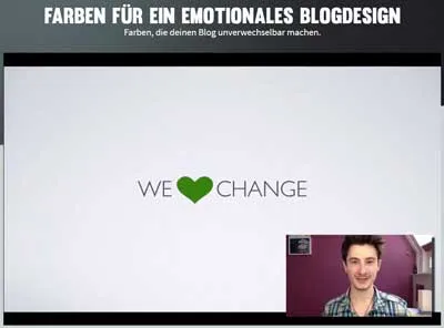 Video zu Farben für ein emotionales Blogdesign im Blog Kurs von Ben Paul