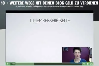Video aus der Blogging University: Ben Paul erklärt weitere Wege, mit deinem Blog Geld zu verdienen