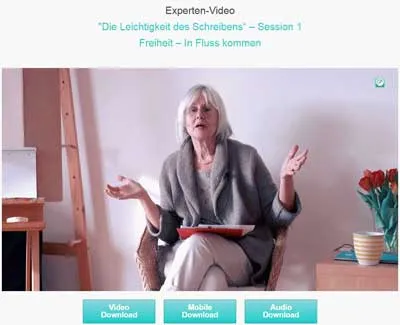 Experten-Video Die Leichtigkeit des Schreibens aus dem Kurs zum Buch schreiben