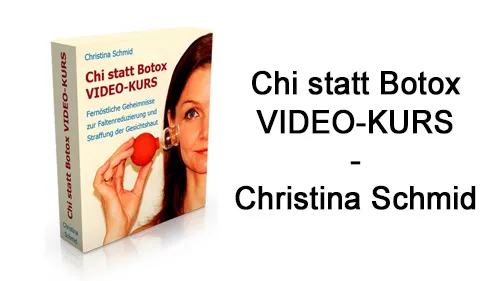 Kursbox des Chi statt Botox Video-Kurses mit dem Schriftzug Chi statt Botox VIDEO-KURS – Christina Schmid