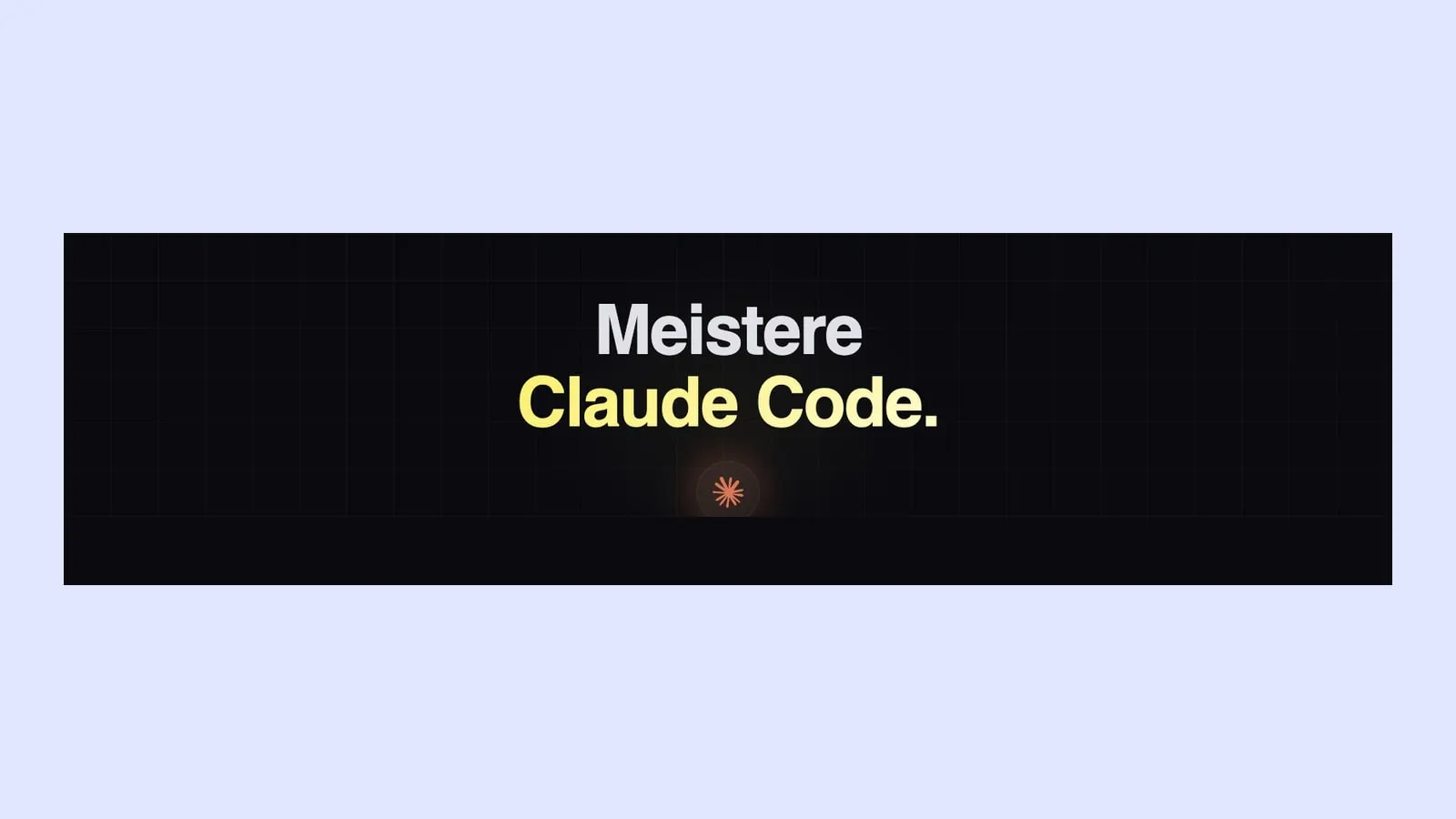 Produktgrafik der Claude Code Masterclass von Everlast mit dem Schriftzug Meistere Claude Code
