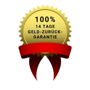Goldenes Garantie-Siegel: 100% 14 Tage Geld-zurück-Garantie für ClickCopy