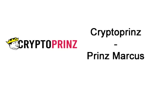 Cryptoprinz-Logo mit gekröntem Maskottchen und dem Schriftzug Cryptoprinz – Prinz Marcus
