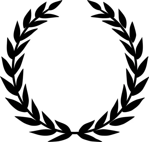 Schwarzer Lorbeerkranz als Symbol für die Challenge im perfekten Laptop Business 2.0