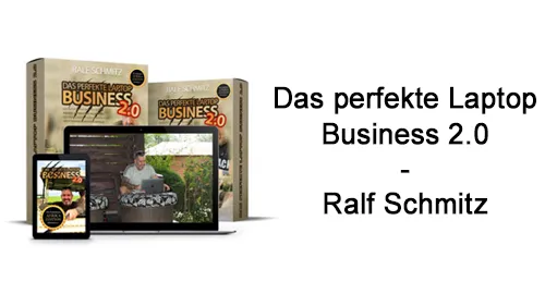 Kursboxen, Laptop und Tablet von Das perfekte Laptop Business 2.0 mit dem Schriftzug Das perfekte Laptop Business 2.0 – Ralf Schmitz