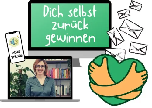 Kurs „Dich selbst zurückgewinnen“ von Szenario-Zwei auf Monitor, Laptop und Smartphone