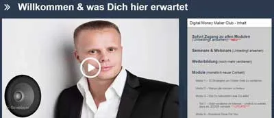 Lektion Willkommen und was Dich hier erwartet im Digital Money Maker mit Gunnar Kessler