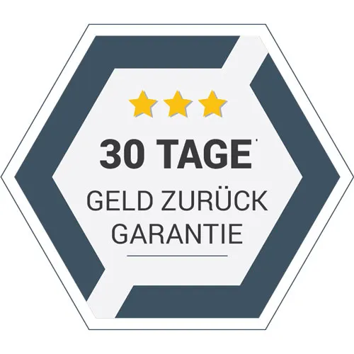 Sechseckiges Siegel 30 Tage Geld zurück Garantie für das Easy Income System