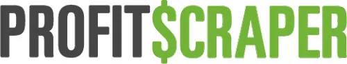 Logo des Tools Profitscraper mit grünem Dollarzeichen