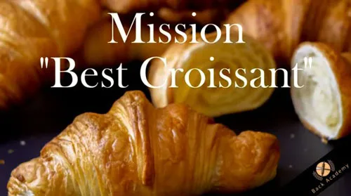Titelbild des Back Academy Kurses Mission Best Croissant mit frischen Croissants