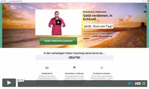 Verkaufsseite mit Video-Coaching-Serie des Evergreensystem 2.0
