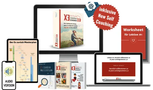 Premium-Paket von Ex jetzt zurückgewinnen 3.0 mit Video-Kurs, Masterplan, Worksheets und Audioversion auf mehreren Geräten