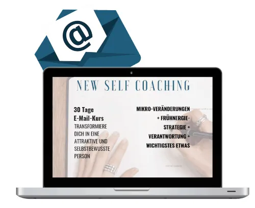 Laptop mit dem New Self Coaching, einem 30-Tage-E-Mail-Kurs von Ex jetzt zurückgewinnen 3.0