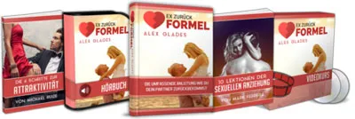 Kursbox der Ex-Zurück-Formel von Alex Glades mit Hörbuch, Videokurs und Bonus-E-Books