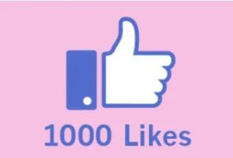 Illustration eines Daumen-hoch-Symbols mit dem Schriftzug 1000 Likes zum Bonus Modul im Facebook Meisterkurs