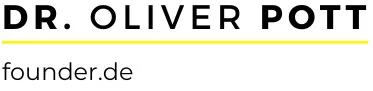 Logo von Dr. Oliver Pott mit dem Schriftzug founder.de