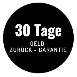 Schwarzes rundes Siegel der Gelassener Hustler Masterclass: 30 Tage Geld-zurück-Garantie