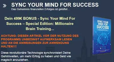 Sync Your Mind For Success Training von Gunnar Kessler als Bonus im Digital Money Maker Club