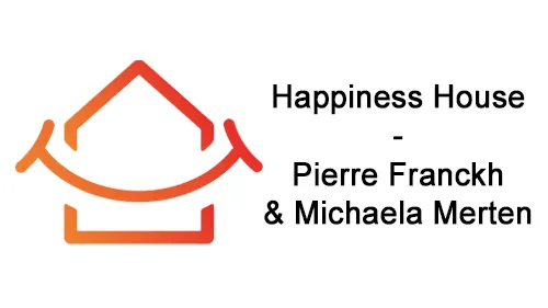 Logo des Happiness House mit dem Schriftzug Happiness House – Pierre Franckh & Michaela Merten