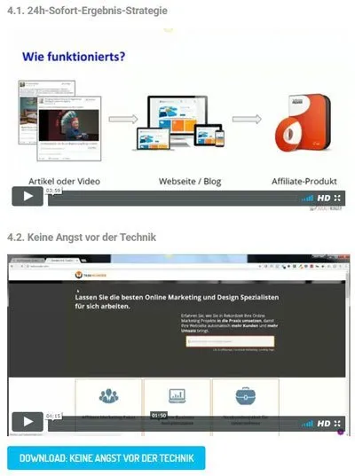 Lektionen zur 24h-Sofort-Ergebnis-Strategie mit Videos und PDF Download im Facebook Meisterkurs von Jakob Hager