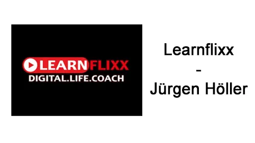 Logo von Learnflixx Digital.Life.Coach neben dem Schriftzug Learnflixx – Jürgen Höller