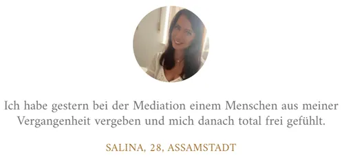 Kundenstimme von Salina, 28, Assamstadt: nach der Löwenherz-Meditation total frei gefühlt
