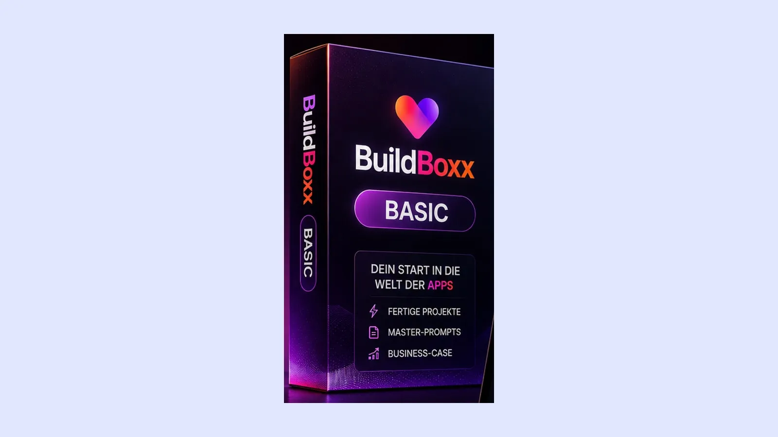 Produktbox der Lovable BuildBoxx Basic mit Herz-Logo auf hellem Hintergrund