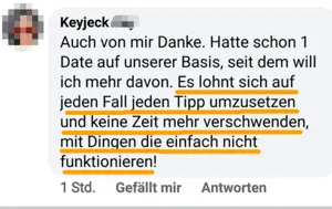 Kommentar von Keyjeck: Es lohnt sich, jeden Tipp von Fabian umzusetzen