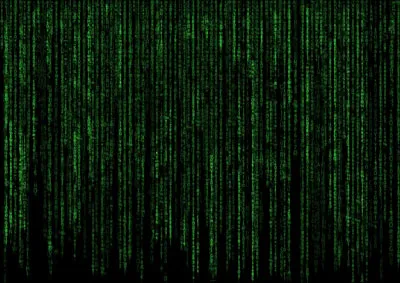 Grüner Matrix-Code auf schwarzem Hintergrund als Symbol für die FreeTour des MATRIXPRINZIP