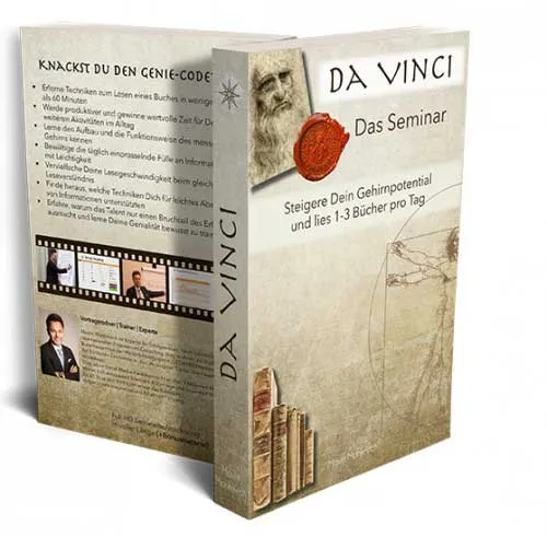 Kursbox Da Vinci – Das Seminar von Maxim Mankevich: Steigere Dein Gehirnpotential und lies 1-3 Bücher pro Tag
