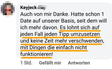 Kommentar von Keyjeck: Es lohnt sich, jeden Tipp aus Maximum Matches umzusetzen